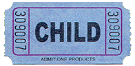 1x2 Child Roll Tickets