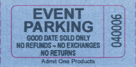 1x2 Event Parking Roll Tickets
