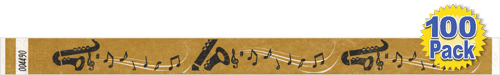 3/4" Premium Jazz Tyvek Wristbands 100 Pack