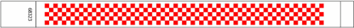 3/4" Checker Tyvek Wristbands