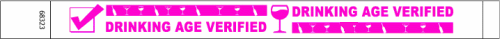 3/4" Drinking Age Verified Tyvek Wristbands