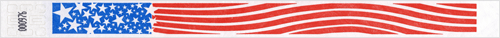 3/4" American Celebration Tyvek Wristbands