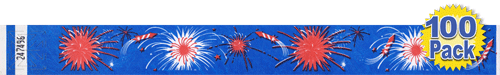 1" Premium Fireworks Tyvek Wristbands 100 Pack