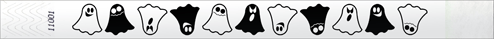 3/4" Halloween Ghost Tyvek Wristbands