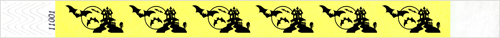 3/4" Halloween Haunted House Tyvek Wristbands