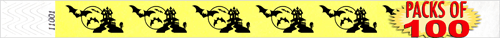 3/4" Halloween Haunted House Tyvek Wristbands 100 Pack