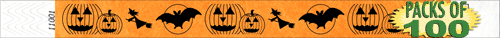 3/4" Halloween Night Tyvek Wristbands 100 Pack