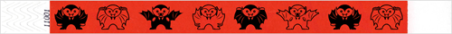 3/4" Halloween Vampires Tyvek Wristbands
