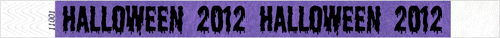 3/4" Halloween Year Tyvek Wristbands