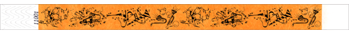 3/4" New Year's Celebration Tyvek Wristbands