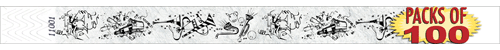 3/4" New Year's Celebration Tyvek Wristbands 100 Pack