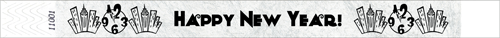 3/4" New Year's City Skyline Tyvek Wristbands