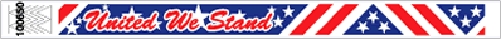 3/4" Premium United We Stand Tyvek Wristbands 100 Pack