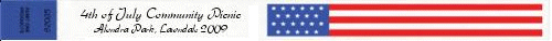 FP 3/4 inch Custom Pattern Tyvek Wristbands with Text