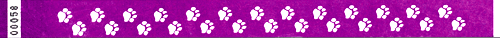 3/4" Premium Paw Prints Tyvek Wristbands