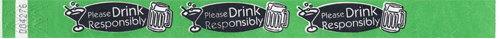 3/4" Please Drink Responsibly Tyvek Wristbands