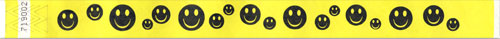 3/4" Premium Happy Faces Tyvek Wristbands