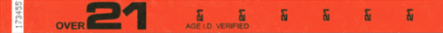 3/4" Premium Over 21 Tyvek Wristbands