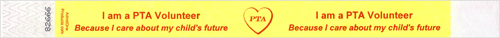 3/4" School PTA Tyvek Wristbands