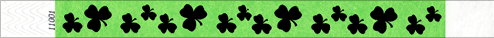 3/4" Shamrock Tyvek Wristbands