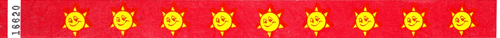 3/4" Premium Smiley Sun Tyvek Wristbands