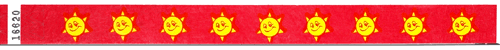 3/4" Premium Smiley Sun Tyvek Wristbands 100 Pack