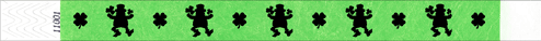3/4" Leprechaun &amp; Clover Leaf Tyvek Wristbands