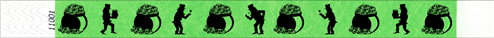 3/4" Leprechaun &amp; Pot of Gold Tyvek Wristbands