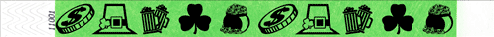 3/4" St. Patrick's Day Mix Tyvek Wristbands
