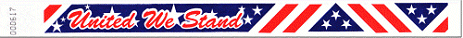 3/4" Premium United We Stand Tyvek Wristbands 100 Pack