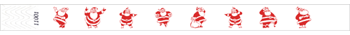 3/4" Christmas Santas Tyvek Wristbands