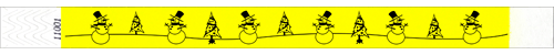 3/4" Christmas Snow Forest Tyvek Wristbands