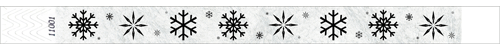 3/4" Christmas Snowflakes Tyvek Wristbands
