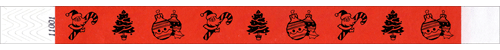 3/4" Christmas Time Tyvek Wristbands