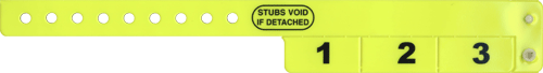 3 Stub Vinyl Wristband