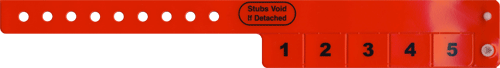 5 Stub Vinyl Wristband