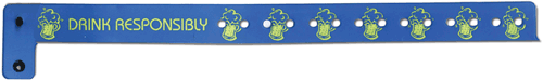 Drink Responsibly Vinyl Wristbands 50 pack