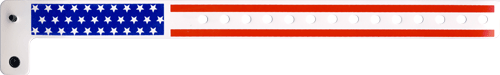 Stars and Stripes Vinyl Wristbands 50 pack