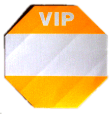 Satin Fabric VIP Sticker