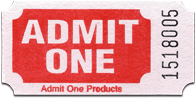 Extra Lite 1" x 2" Roll Tickets