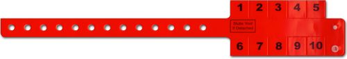 10 Stub Vinyl Wristband