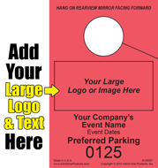 Event HT-125 - 1 part Custom Hang Tag - Text/Large Logo