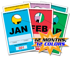 2-3/4&quot; x 4-1/4&quot; Stock Monthly Hang Tags Pack - Full Color