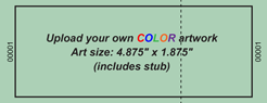 Upload-Your-Own Regular Budget Color Event Ticket