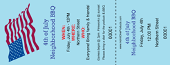 Regular Vertical Budget Color Event Ticket with Logo