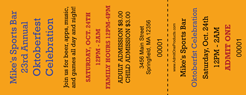 Regular Vertical Budget Color Event Ticket