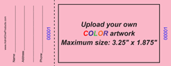 Upload-Your-Own Regular Budget Color Raffle Ticket