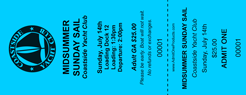 Regular Vertical Economy Event Ticket with Logo