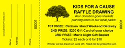Regular 2-1/8&quot; x 5- 1/2&quot; Raffle Ticket with Logo