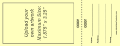 Upload-Your-Own Regular Vertical Raffle Ticket